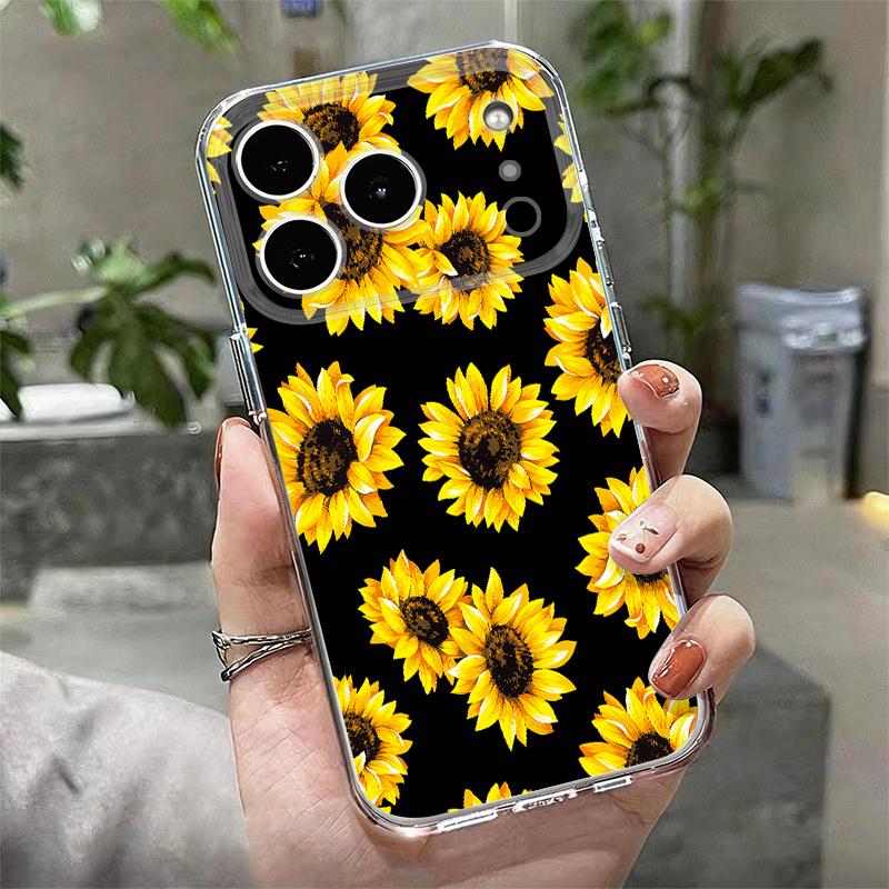Retro Floral Pattern Case For iPhone 17 Pro Max Coque iPhone 16 15 14 13 Pro Max 11 Clear TPU Silicone Soft Cover