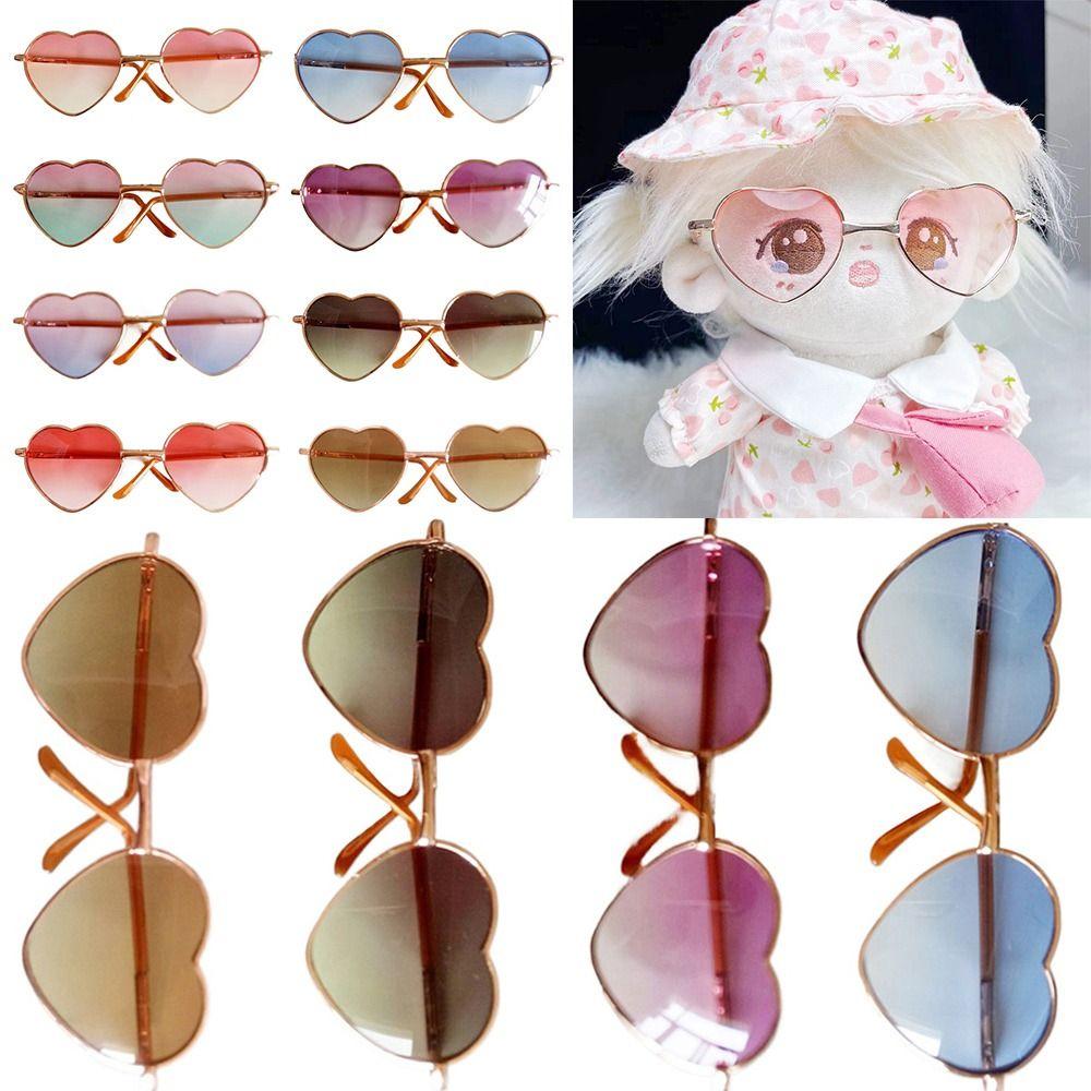 

Плюшевая кукла для детей, подарок для девочек, милая оправа в виде сердца, плюшевая кукла, очки, одежда для кукол 20-25 см