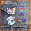 Xiaomi LGBT Rainbow Pride Super Gay Hearts Enamel Pin Love Is Love Rainbow Earth Full Battery Brooch Bag Badge Jewelry Gift for Friends