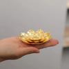 1Pc,Gold Lotus Flower Incense Insert Incense Seat Incense Table Household Line Incense Censer Incense Stove (Without Incense)