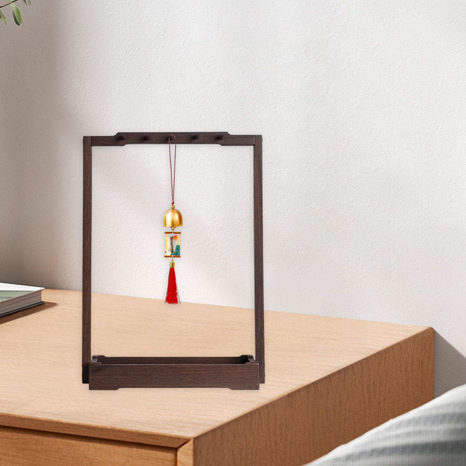 

Wind Chime Stand Rack, Chinese Writing Brush Hanger, Chinese Calligraphy Brush Holder Stand for Hanging Pendants, Ornaments