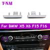 Interior Car Dashboard Ac Buttons Panel Chrome Strip Trim For BMW X5 X6 F15 F16 X5M X6M 2014-2018