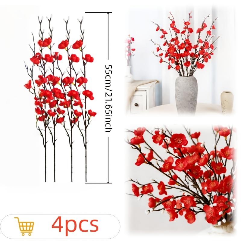 

Elegant Silk Artificial Flower Plum Blossom Home Room Outdoor Garden CourtyardWedding Party Wreath Courtyard Decoration DIY Gift