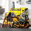 Customizable Bumblebee2 Throw Blanket – Personalized Name, All-Season Cozy Snug Blanket, Machine Washable, Personalized Blanket