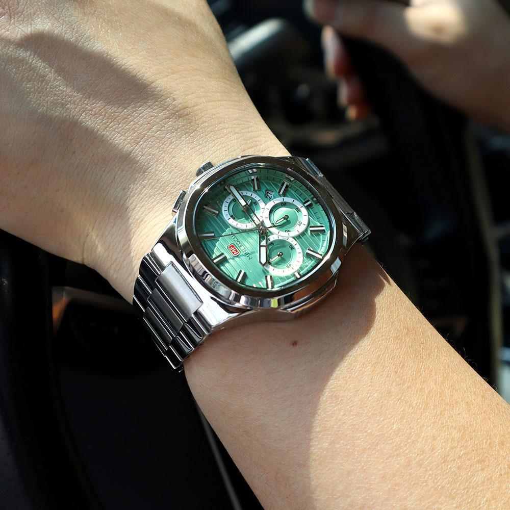 Stainless Steel Man Watch Leisure Fashion Quartz Wrist Watches Waterproof Outdoor Multifunctional Business Watch