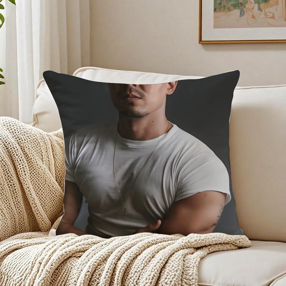 LLewis Tan Movie Star Peripheral Cushion Cover Pillowcase Antidustmite living Room Sofa Decor Cushion Room