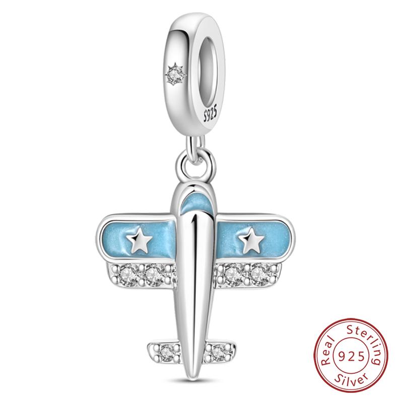 Copper Blue Purple Butterfly Perfume Bottle Starry Sky Air Balloon Charms Beads Fit Diy Bracelets Jewelry