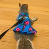Soft Lizard Leash Harness Escape-Proof Floral Pattern Reptile Harness Dress Breathable Adjustable Bearded Dragon Traction Rope