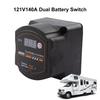 Dual Battery Isolator 12V 140A Auto Manual Voltage Sensitive Relay with Digital Voltmeter Smart VSR for Camper Car RV Yacht Boat