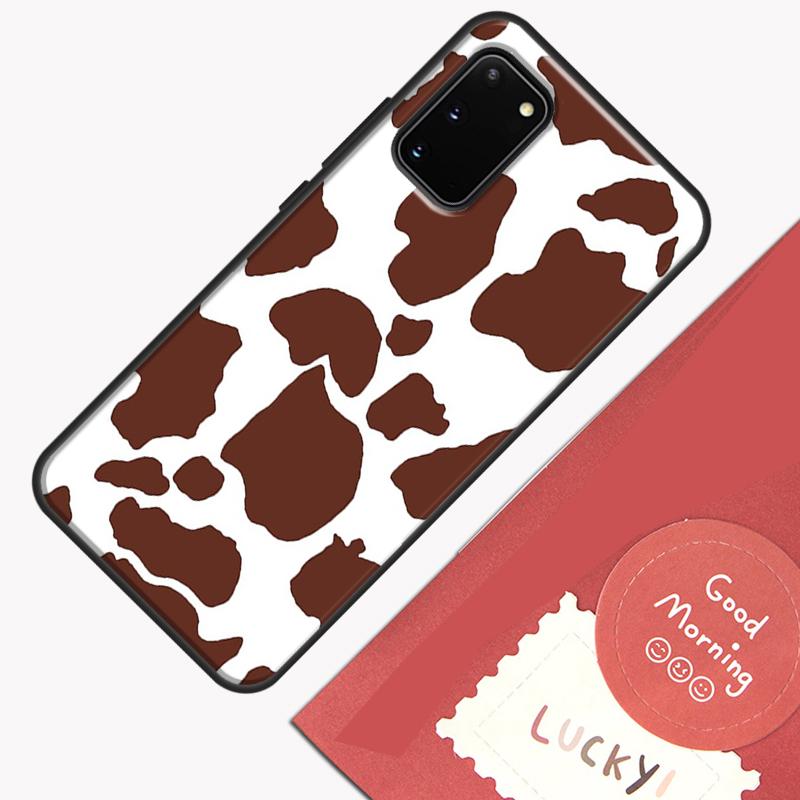 Coque de téléphone motif peau de vache tachetée pour Samsung Galaxy S25 S26 Ultra S20 S21 S22 S23 S24 Plus S9 S10 S25 FE Coque