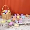6Pcs Colorful Plastic Easter Eggs Pendant Simulation Egg Easter Festival Decoration  Wedding Decor