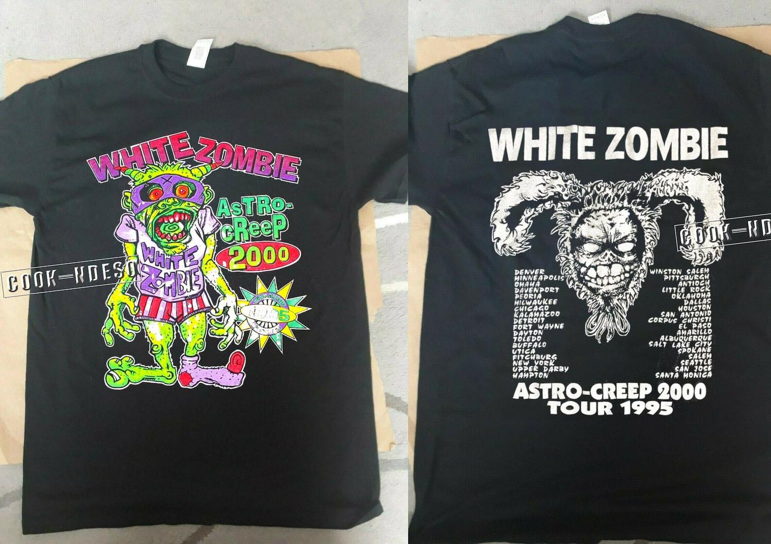 WHITE ZOMBIE VTG Shirt 90 s Tour 1995 Astro Creep Cities Rob Band Tee n XXXL