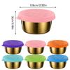 6Pcs Multipurpose 304Stainless Steel Condiment Holders Condiment Cups Snacks Container with Lid for Meal Organization
