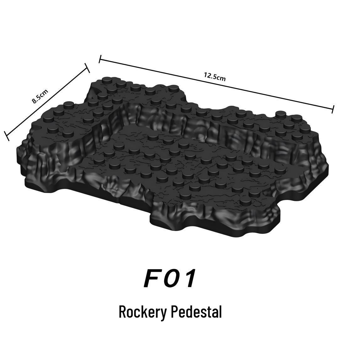 Domestic Building Blocks Rockery Pedestal F01-02 Toy Set