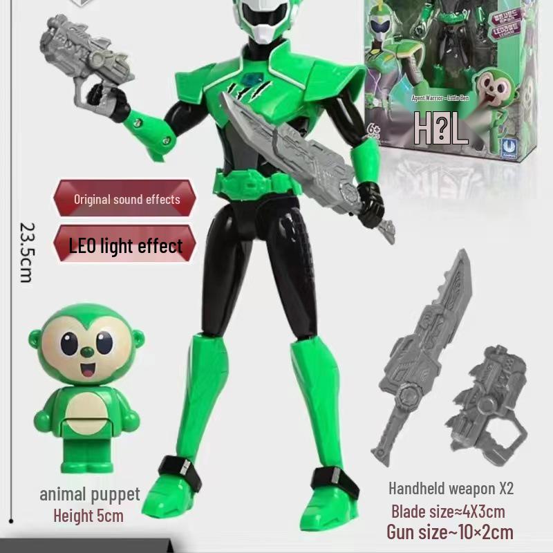 Mini Force X Leo Max Action Figure - Sound & Light Transformer Toy for Kids