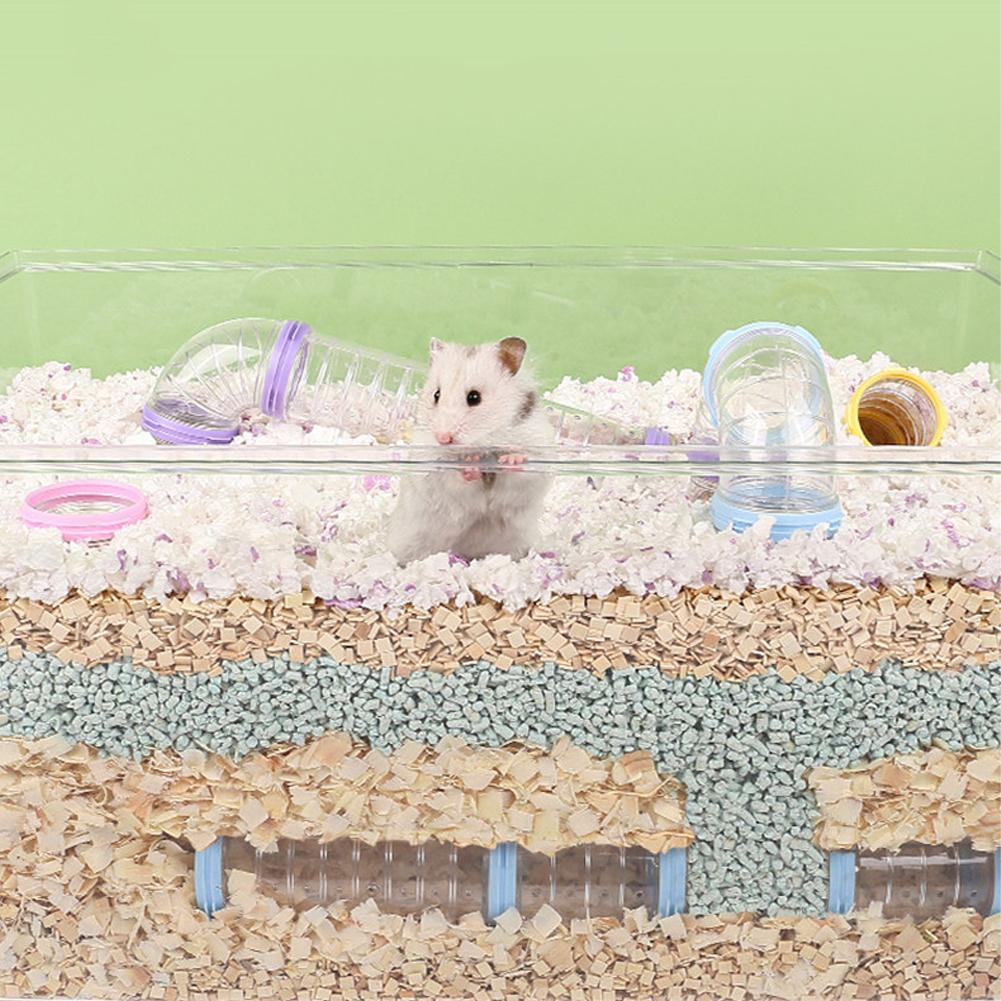 5.5cm Diámetro Laberinto Juguete Hámster DIY Jaula Remodelada Tubos Externos Set Túnel Deportes Tubo U Accesorios Hámster Suministros Tubería