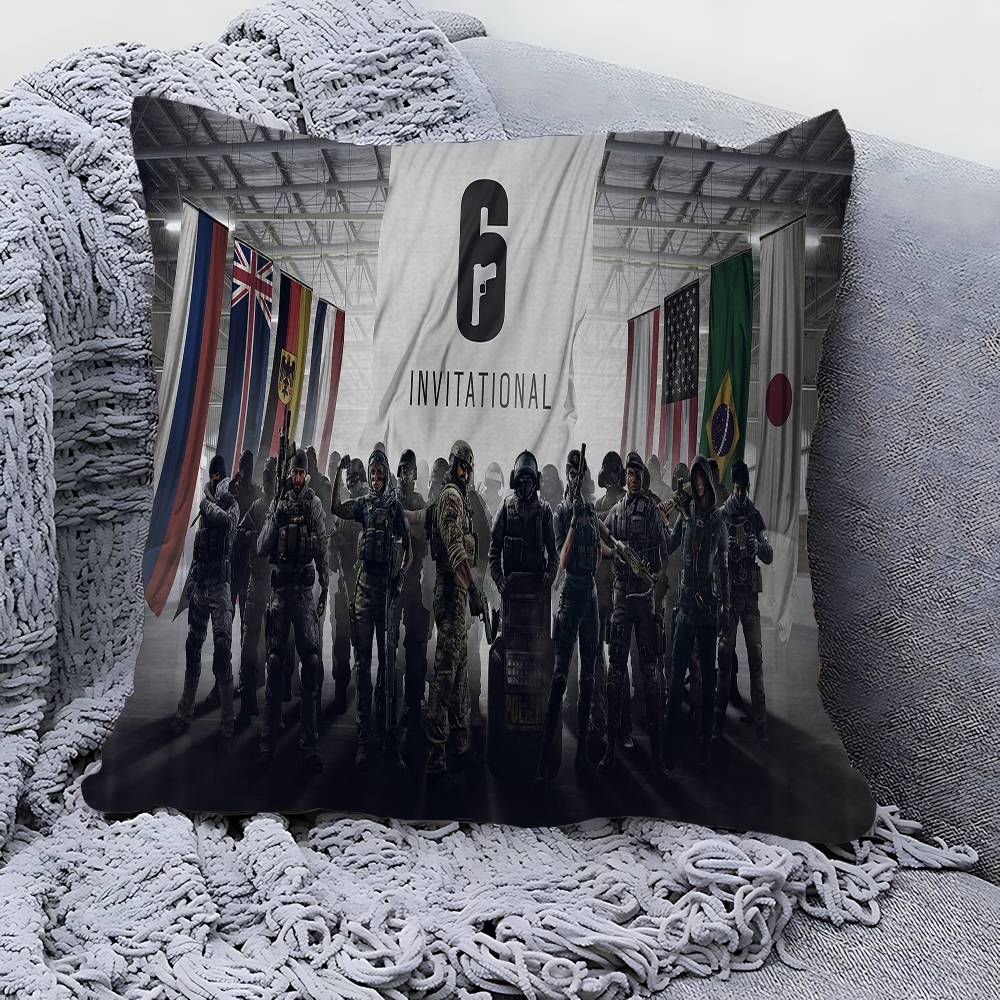 Game R-Rainbow Six Tom C-Clancy Pillowcase Toon Gift Cushion Cover Bedroom Home Sofa Chair Seat Decor Pillow Case