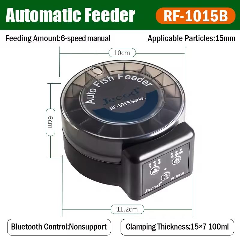 Jecod s New Type of RF Eco-friendly Plastic Ornamental Fish Feeding Device-Smart Automatic Timed Feeder for Fish Tanks