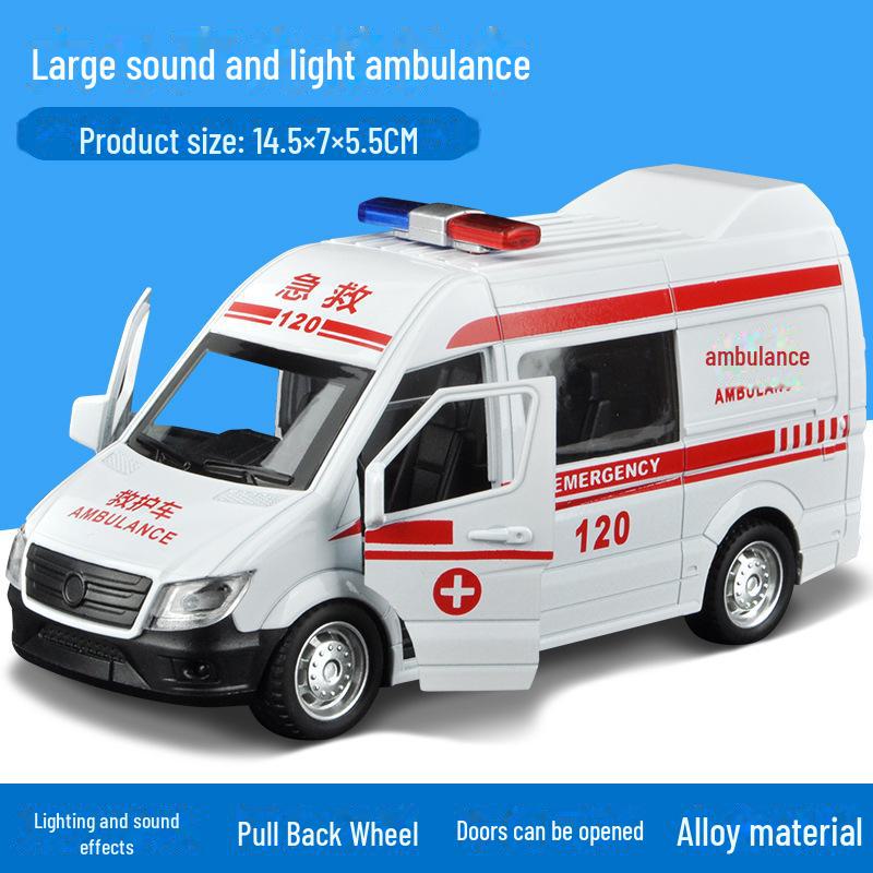 

Детский игрушечный фургон из сплава: Модель машины скорой помощи, пожарной машины, спецназа - инерционный механизм, бесплатная доставка