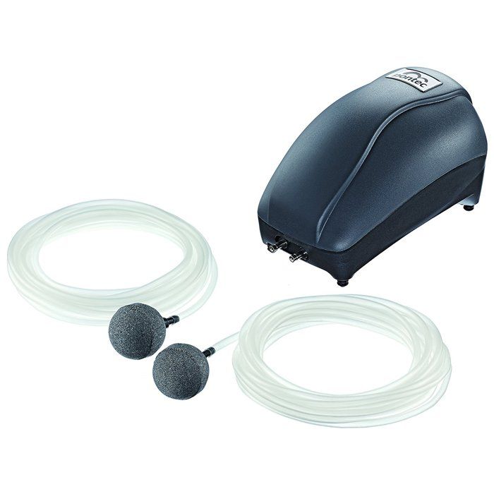 Pompe à air pour oxygénation de bassin - PONTEC - PondoAir 450 - Tuyau et pierres de diffusion incluses - IP44