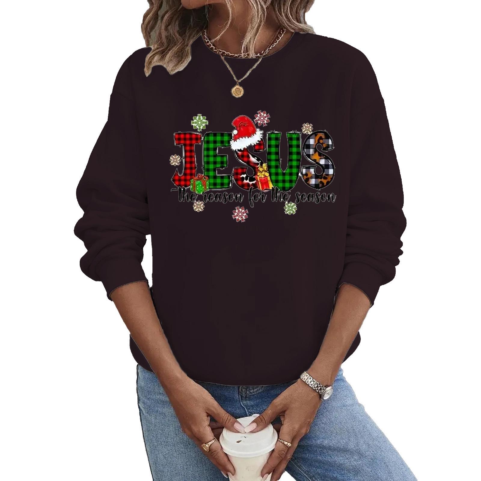 

Европа и Америка Новый Рождественский Свитшот с Круглым Вырезом L