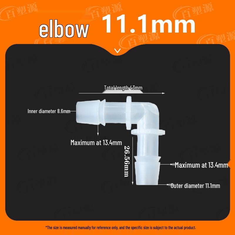 Plastic Elbow Hose Connector 90° Barb for Fish Tank Water Pipe