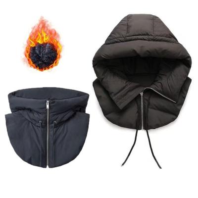Ultralichte Dons met Capuchon Hoeden Trekkoord Afneembare Nekbeschermer Sjaal Balaclava Hoed Rits Korte Tanktop Dames