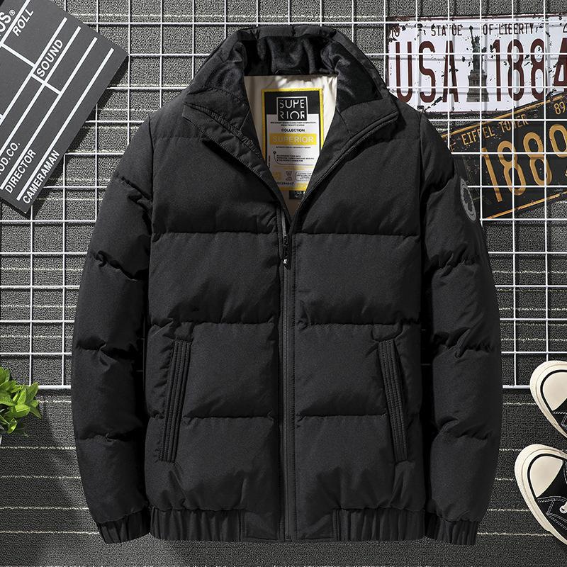 Down jacket men's 2021 new baseball jersey stand-up collar jacket 80 white duck down fashion trend men's clothing