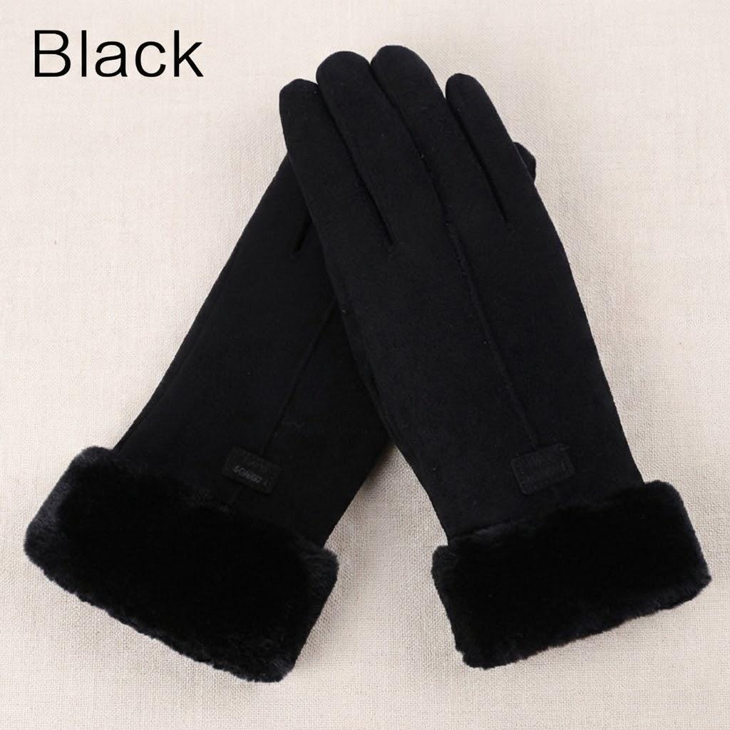 

Warm Furry Mittens for Women Full Finger Gloves Autumn Winter Outdoor Sport Cycling Gloves Comfortable Soft Touch чёрный
