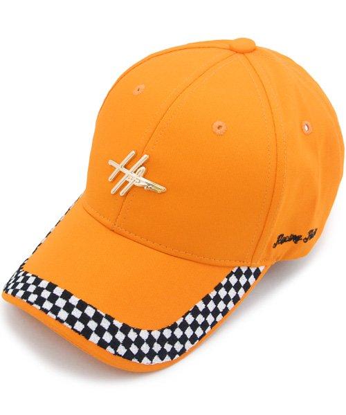 Heiteo Gold Sketch Logo Racing Ball Cap Orange