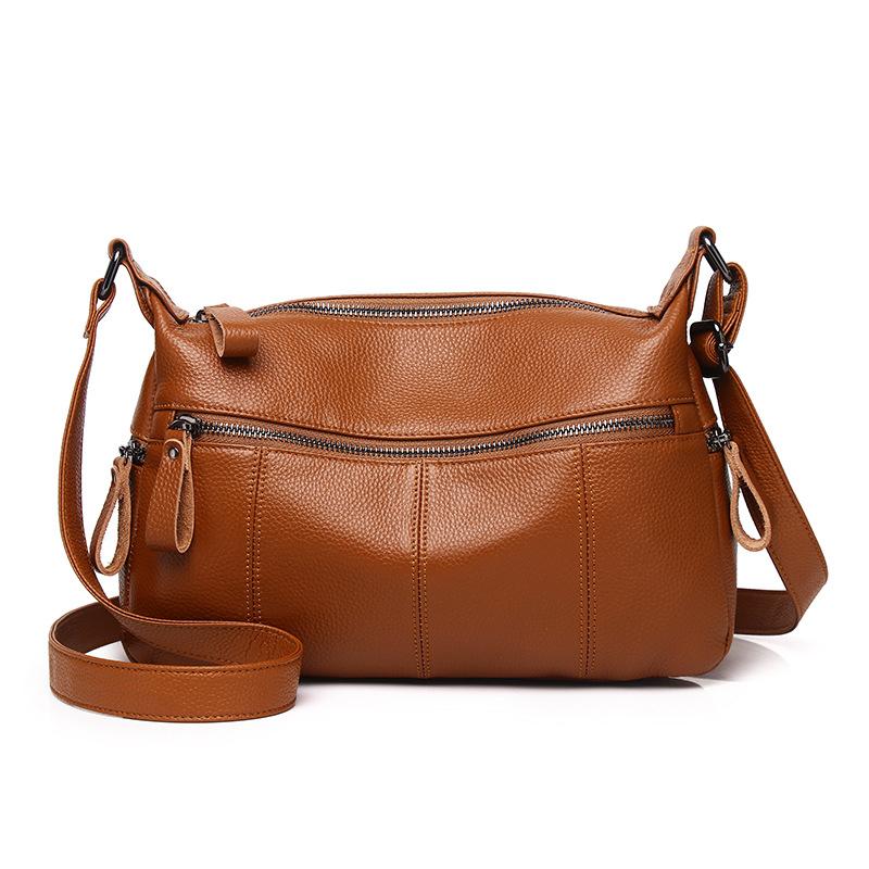 Torba dla mamy crossbody skóra licowa torebka na ramię dla teściowej w średnim wieku duża pojemność damska miękka skóra skóra naturalna torba damska