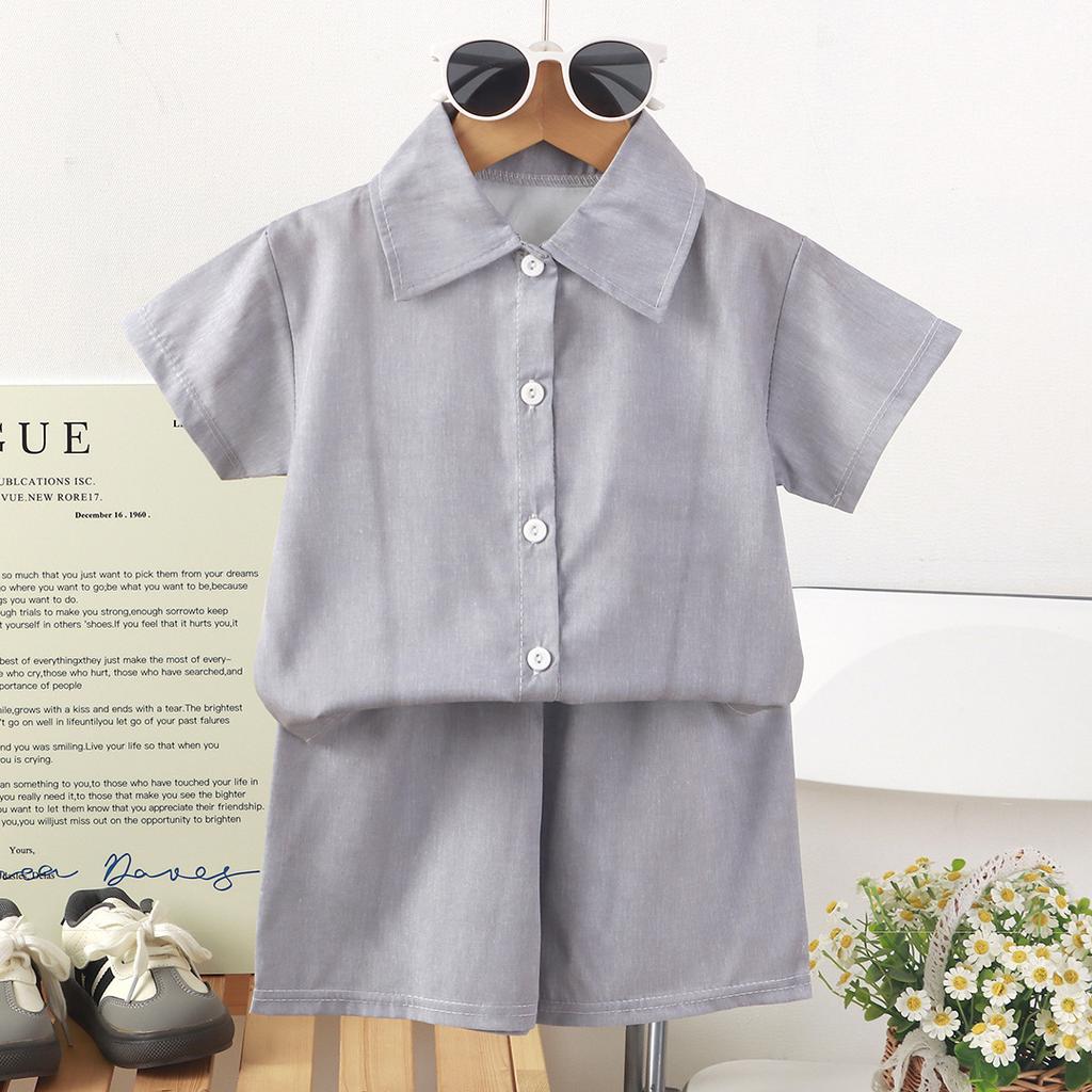 Children's Short-sleeved Short Pants And Shirt Set - Summer Boys' Casual Outfit