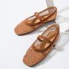Round head fishing net grid hollow Mary Jane single shoes women go out in the summer of 2025 new foreign trade sandals breathable