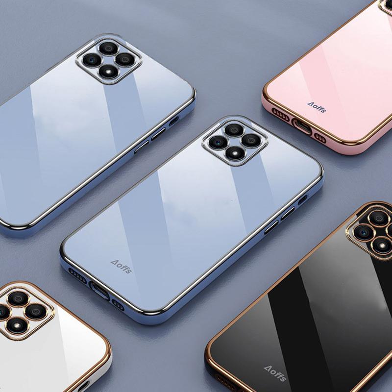 For Samsung Galaxy A07 / Galaxy A07S / A08 Case Soft Transparent Plating Electroplate Shining Clear Cover for Samsung Galaxy A07/A07S/A08 Phone Casing