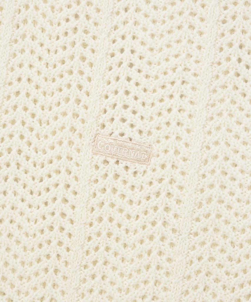COVERNAT Cable Round Half Knit Ivory