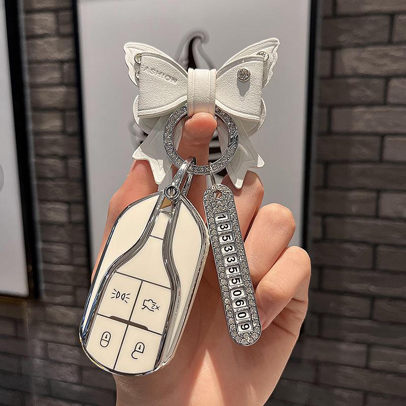 Applicable To Maserati Key Cover Levante Car Ghibolilevante President High-End Protective Key Case and Keychain Bags