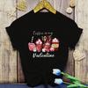 Neuer Valentinstag Kaffee Ist Meine Liebe Valentinstag Druck T-Shirts Unisex Mode Kurzarm T-Shirt Sommer Lässig Locker T-Shirt