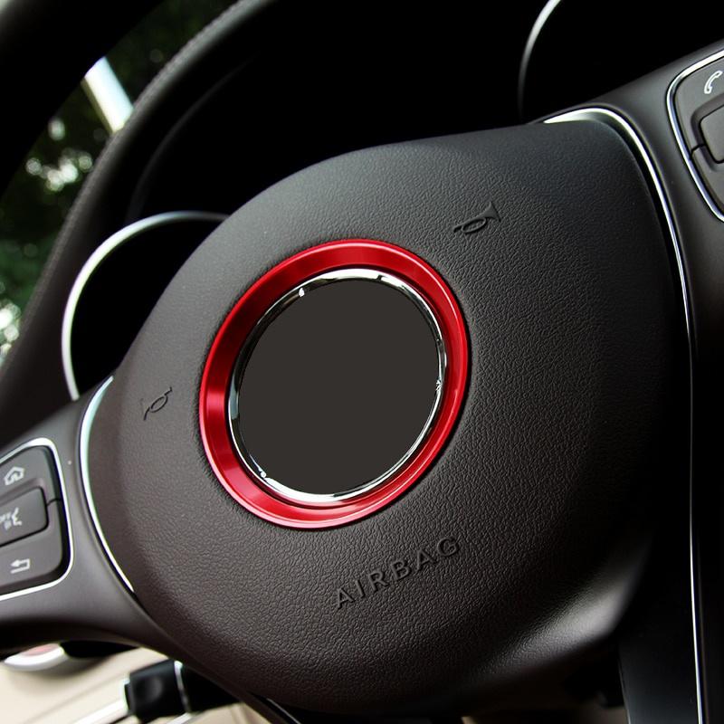 Steering Wheel Center Emblem Decoration Circle Ring Cover Trim Auto Interior  For  B*z C E CLA GLA GLE GLC