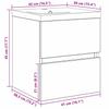 Washbasin Cabinet with Door Black Oak Effect 80 X 39 X 62 Cm