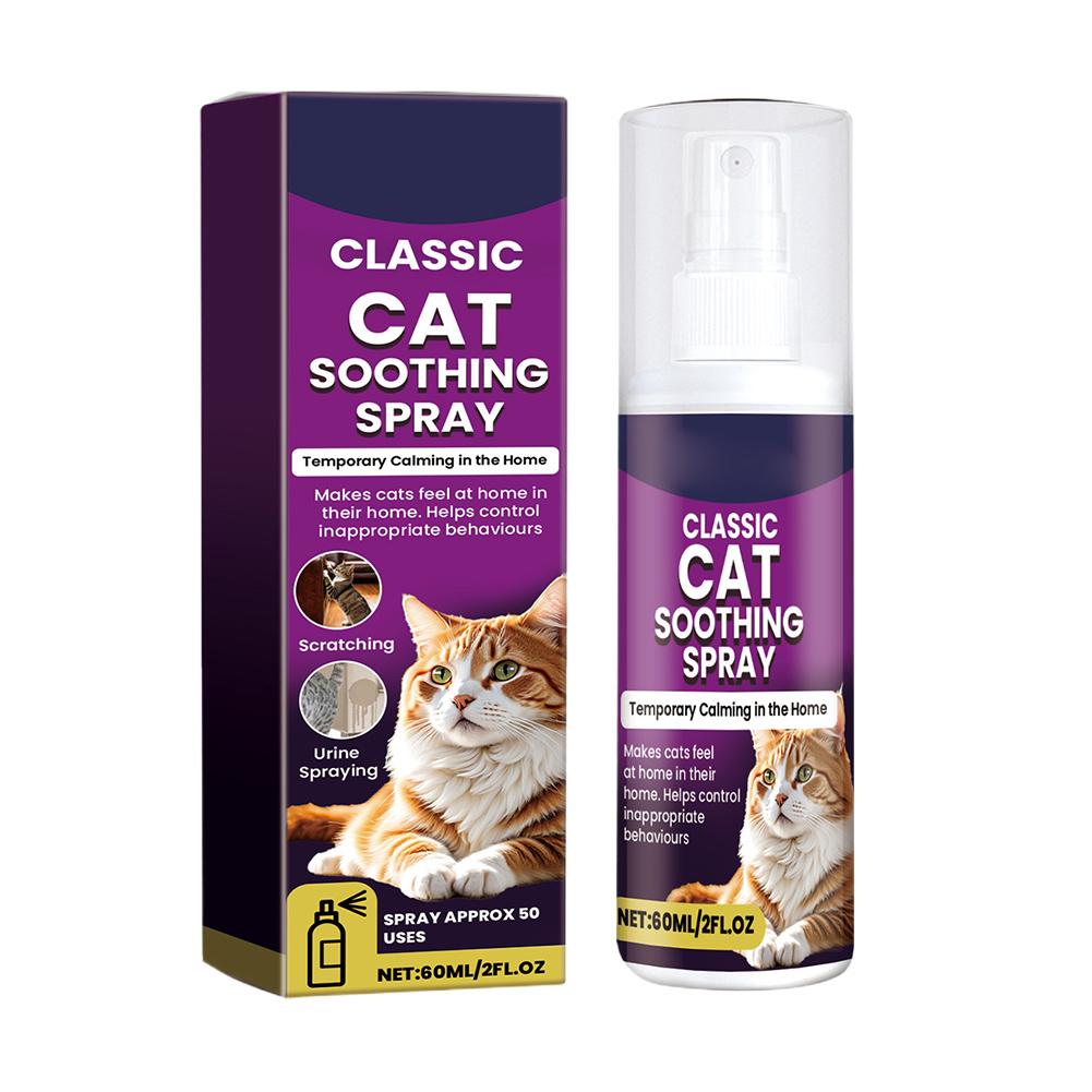 

Cat Calming Spray Mood Soothing Emotions Calming Howling Prevention Stop Dog Scratching Reduce Anxiety Pet Anti Anxiety 60ML