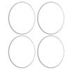 4PCS 16 Inch Wheel Rim Protector Anti Scratch Self Adhesive Aluminum Alloy Metal Wheel Edges Trim Protector Ring Silver