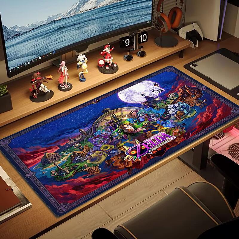 Legend Zelda Color Mouse Pad Large Gaming Table Cushion Non-slip Laptop Tablet Big Mousepad XXL Mat Mini PC Playmat With Lock Edge