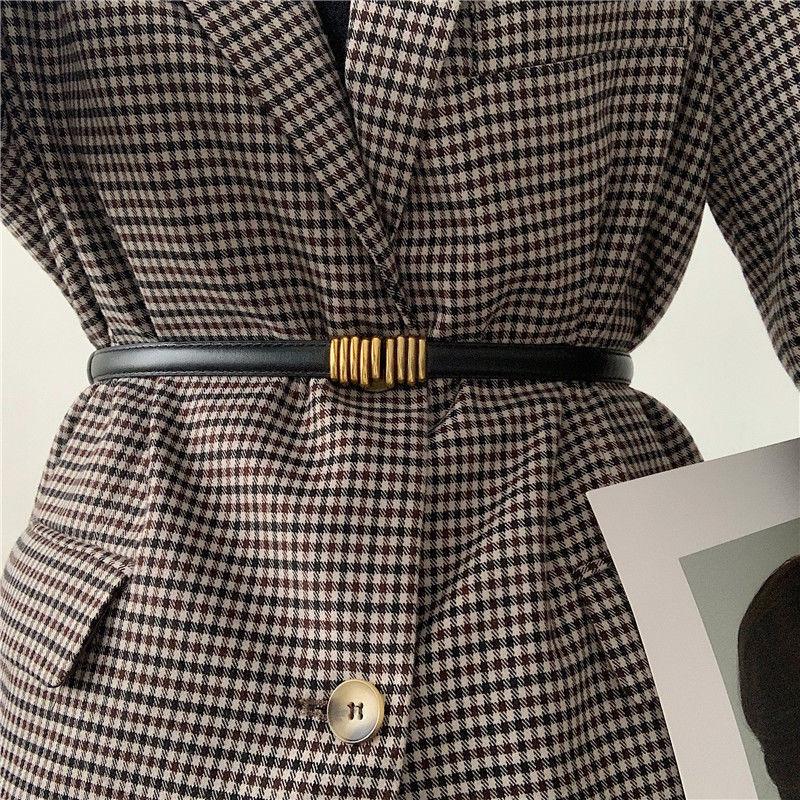 Stylish And Elegant Womens Belt Perfect For Dresses And Coats With Distinctive Vintage Metal Buckle