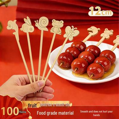 Edo Disposable Mini Cartoon Bamboo Skewers