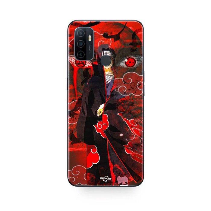Coque de téléphone - MANIACASE - Oppo A32 - Silicone TPU - Demon Slayer - Itachi Uchiha rouge