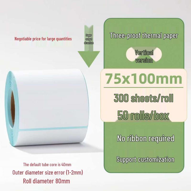 Samoprzylepne etykiety termiczne na kody kreskowe 100×150 mm - Trwałe i wodoodporne do logistyki