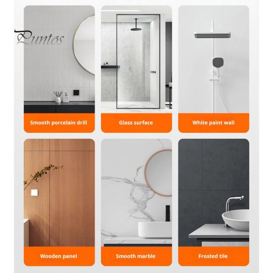 Duschtelefonhalter, wasserdicht, 480 Grad drehbar, beschlagfreies Touchscreen-Gehäuse für Spiegelwand, Badezimmer, höhenverstellbar, Badezimmer, Badewannenwand