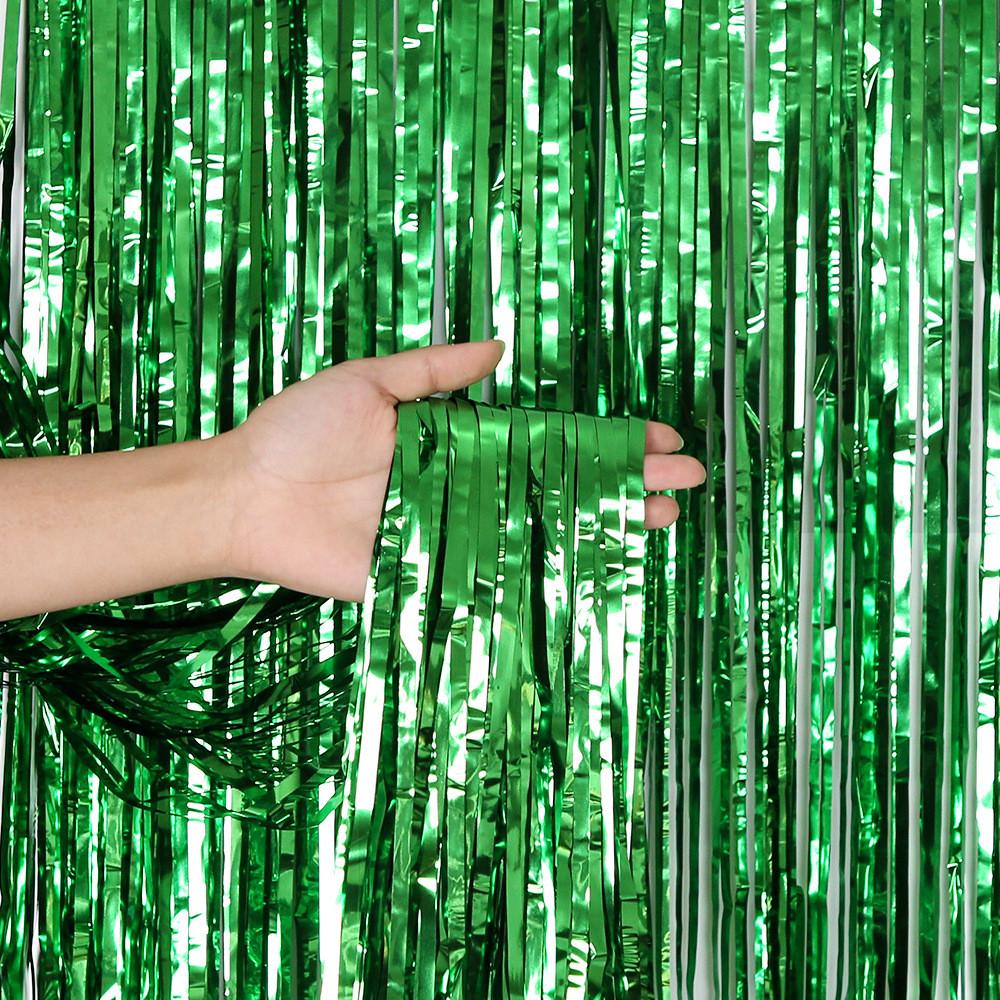 St Patrick's Day Irish Themed Green Streamer Curtain Background Wall Decoration