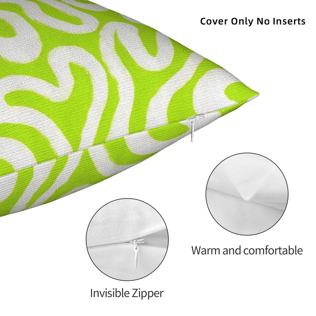 Lime Green Abstract Pattern Pillow Case Custom Pillow Cover Fashion Pillowcases For Living Room Sofa