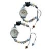 Verstellbares Armbanduhr Perlenarmbanduhren Neue Quarzuhr Damen Mädchen
